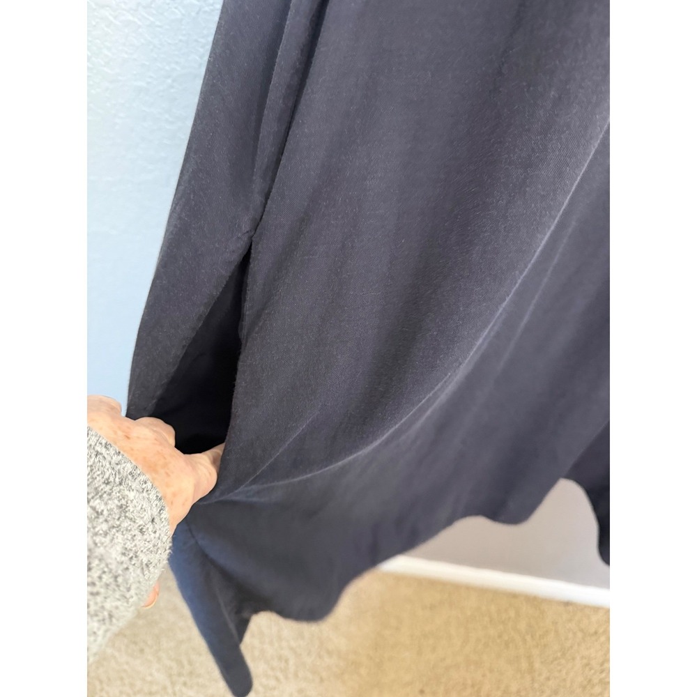 COS Blue Short Sleeve Shift Dress Pockets Sz 12 A-Line Cotton Blend Modest - Picture 4 of 12